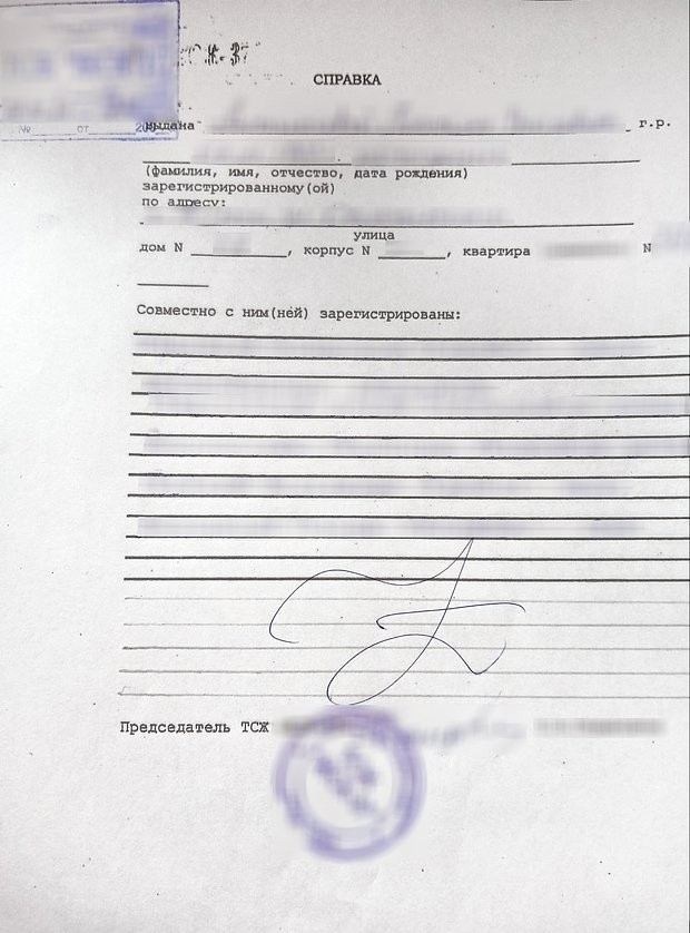 Как выглядит справка о составе семьи и что в ней указано