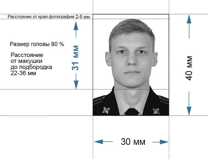 Какие размеры и габариты требуются для фотографий на военный билет?