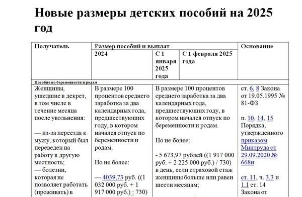 Критерии получения социальной поддержки при рождении ребенка в 2025 году