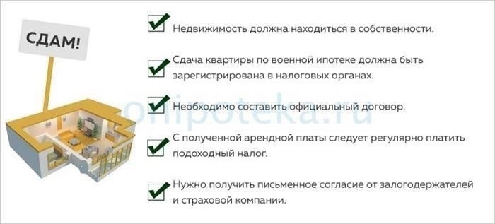 Последствия сдачи в аренду квартиры по военной ипотеке без разрешения