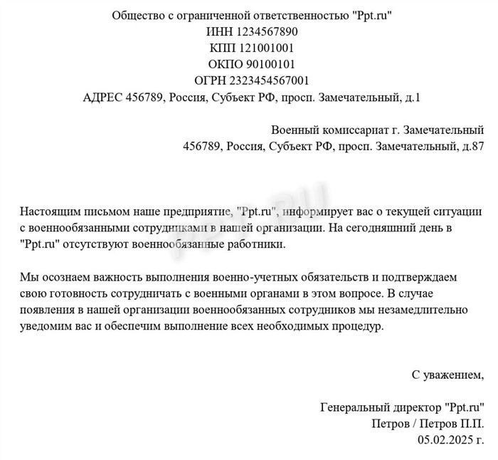 Обязанности организаций по воинскому учету