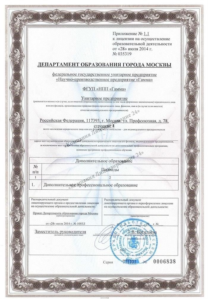 Пошаговое руководство по получению образовательной лицензии