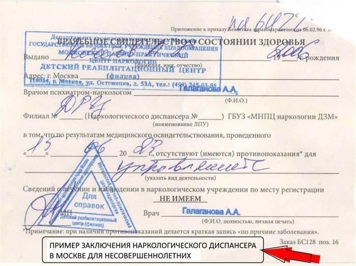 Как получить медицинскую справку для несовершеннолетних, поступающих в автошколу